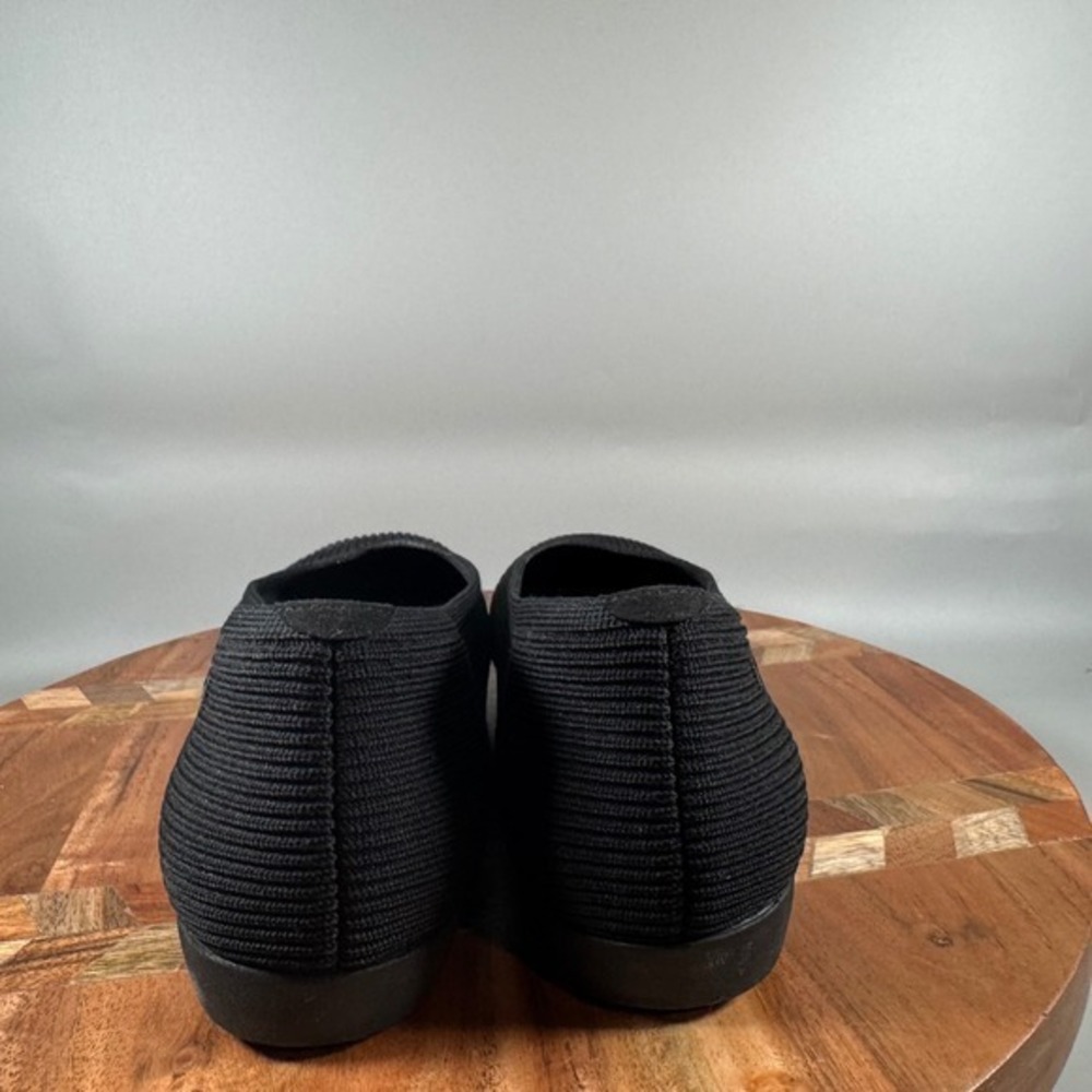 VIVAIA Black Square Toe Knit Flats EU 39.5 US 8.5 Sustainable Comfort Shoes - Picture 4 of 7